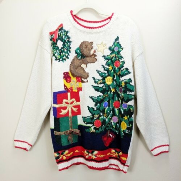 Casual Corner Sweaters - Casual Corner Large Vintage Christmas Sweater